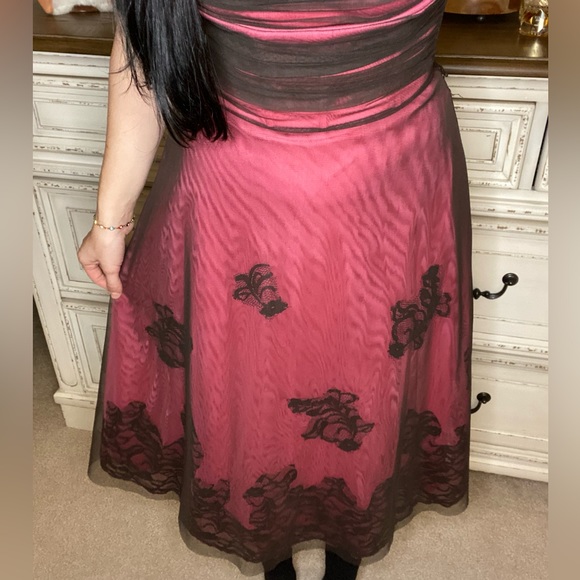 BCBGMAXAZRIA black pink tulle lace dress (S-M) Avril Lavigne pop punk style - Picture 16 of 17